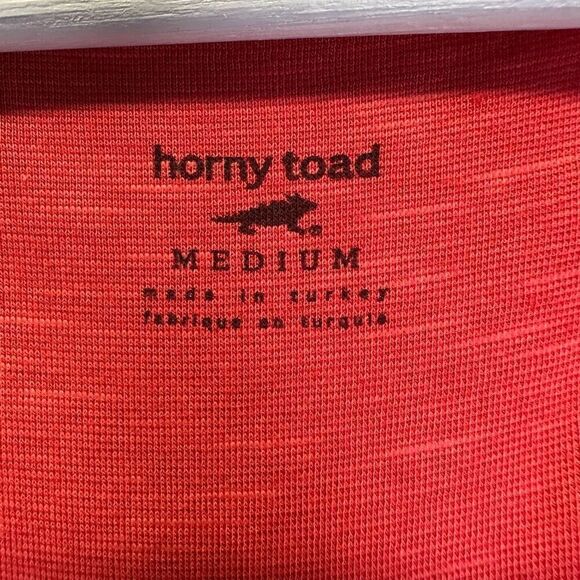 Horny Toad Women’s Size Medium Ruched Knee Length Dress coral Red Casual Stretch - Picture 4 of 10